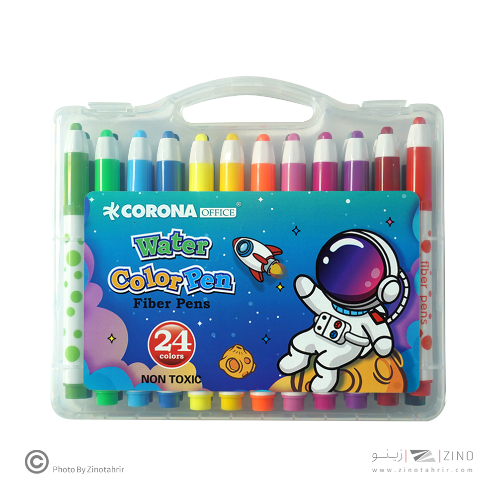 ماژیک نقاشی24رنگ جعبه طلقی کرونا کدWH6705-24